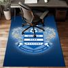 Queens Crest Football Rug for Living Room, Game Rooms, Office, Bedroom, Office Floor Mat Playful Design, fan gifts Christmas decor