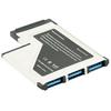 Super Speed 54mm Express Card to 3 Ports USB 3 Adapter Converter