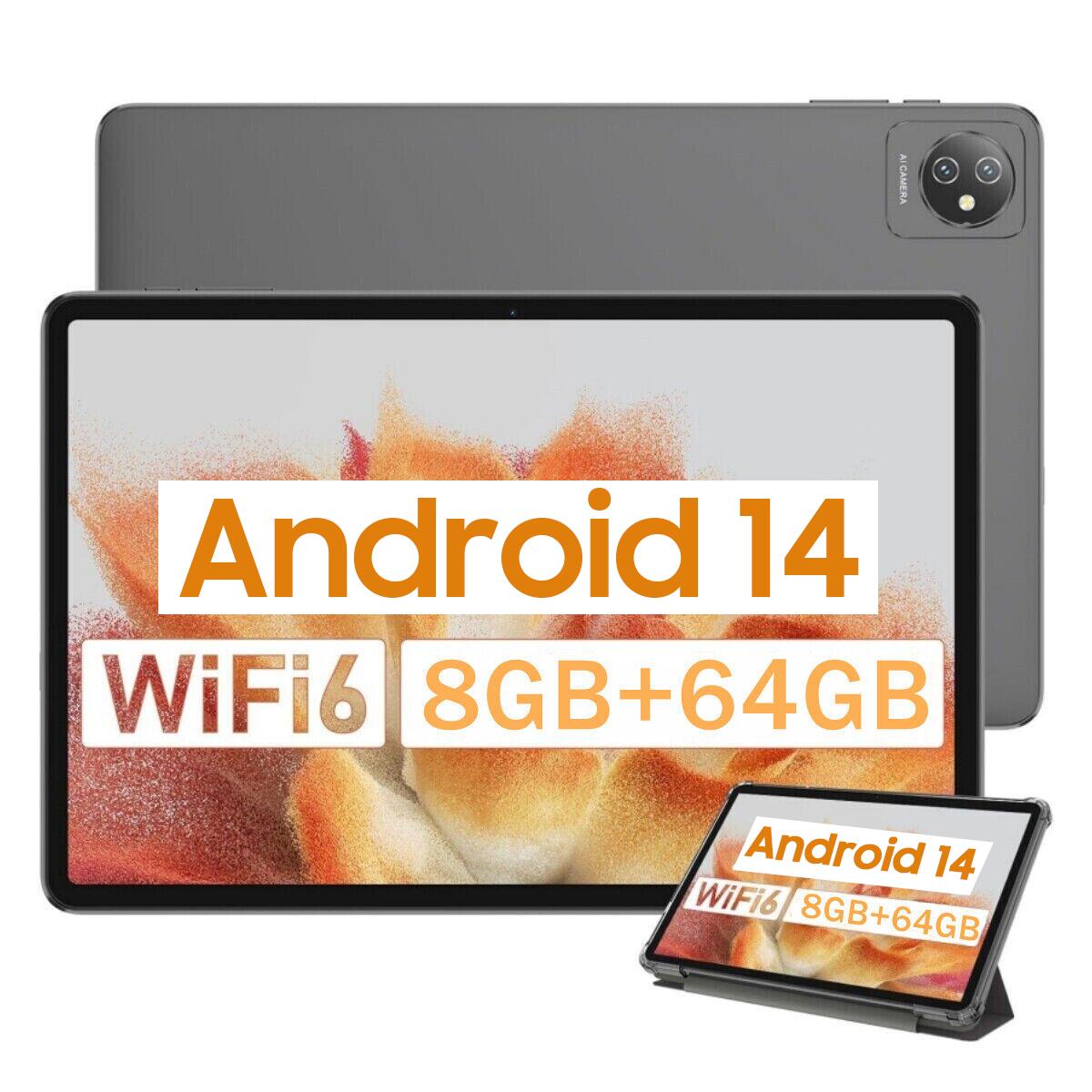 Blackview Tab 70 WiFi 10,1 tum 6580mAh Android-surfplatta 8GB 64GB lagring only tablet grå