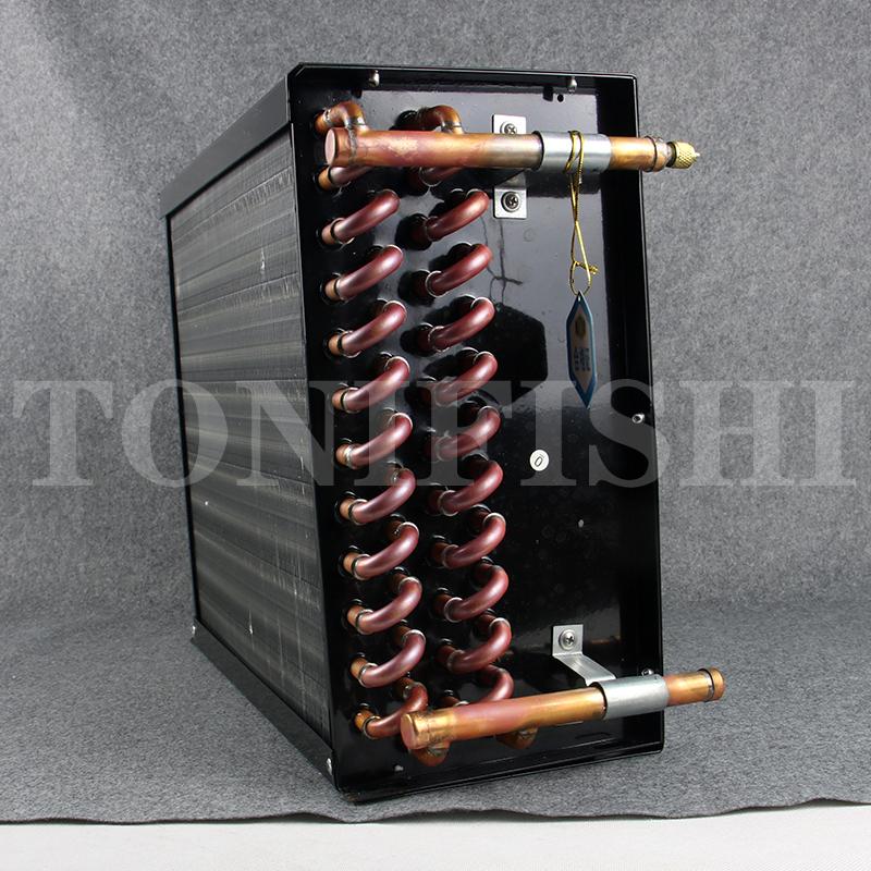 1/4P 3/8P Condenser Air Cold Water Cooling Radiator Copper Tube Aluminum Fin Heat Exchanger 2*8*250