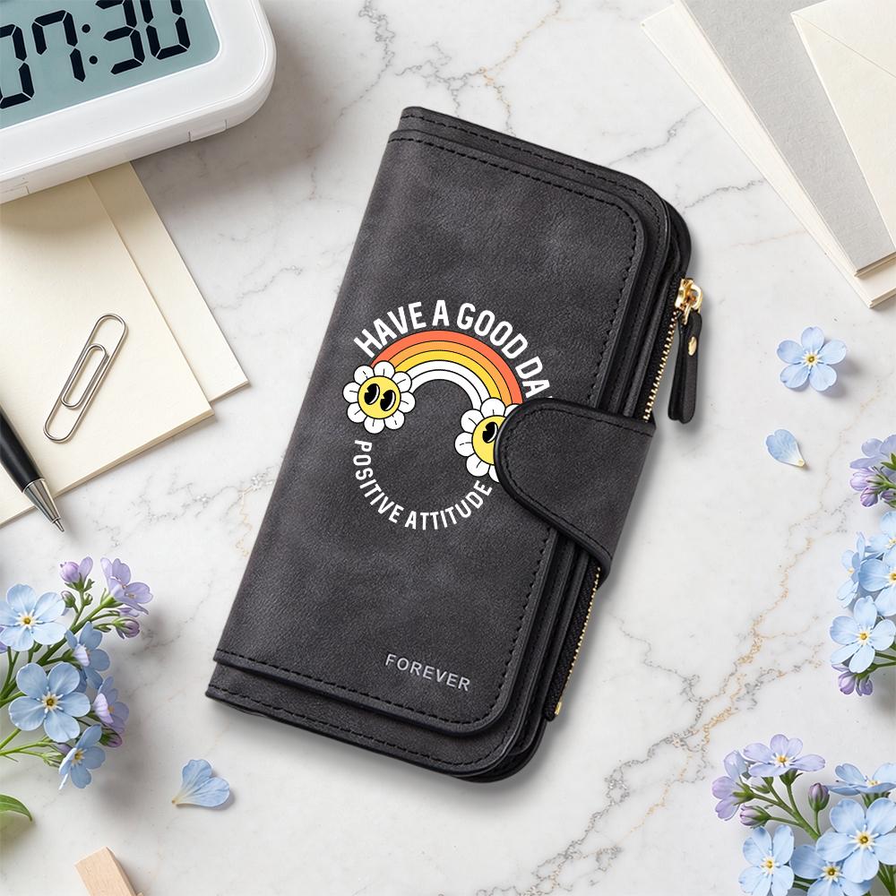 Cute Cartoon Pattern Wallet Fashion Portable Casual Purse Large Capacity Multi Card Holder for Daily Use