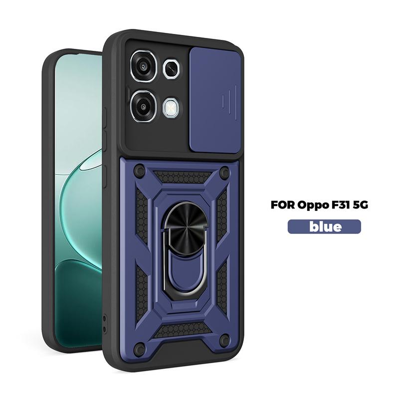 For OPPO F31 5G Case Shockproof Armor Phone Case For OPPO F 31 OPPOF31 5G Slide Camera Protection Cover Ring Stand Holder Fundas