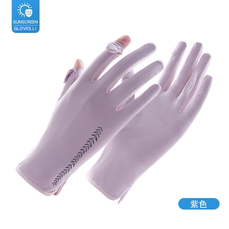 UV Protection Driving Gloves Women Lightweight Breathable Ice Silk Cycling Outdoor With Flip Cover