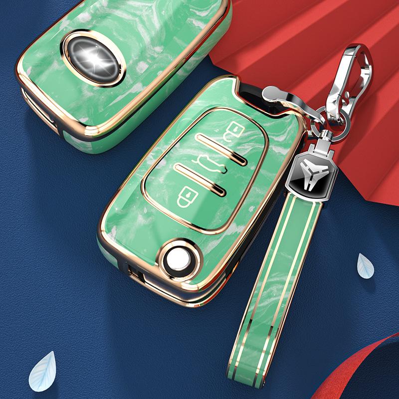Stilvolle TPU Autoschlüsselhülle für Sonata, ix35, Elantra - Vollständig faltbarer Schutz
