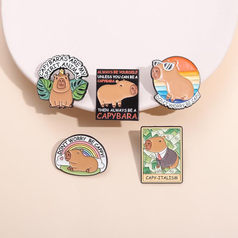 Animal Versatile Capybara Pins Set Perfect For Collectors Looking For Unique Pieces Decorative