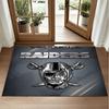 Las Vegas Raiders Design Crystal Velvet Rug Soft Decorative Mat for Bedroom Entrance