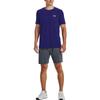 Under Armour Einfarbiges Rundhals-T-Shirt mit lockeren kurzen Ärmeln für Herren, Oberteile, Sonarblau 1373726-468