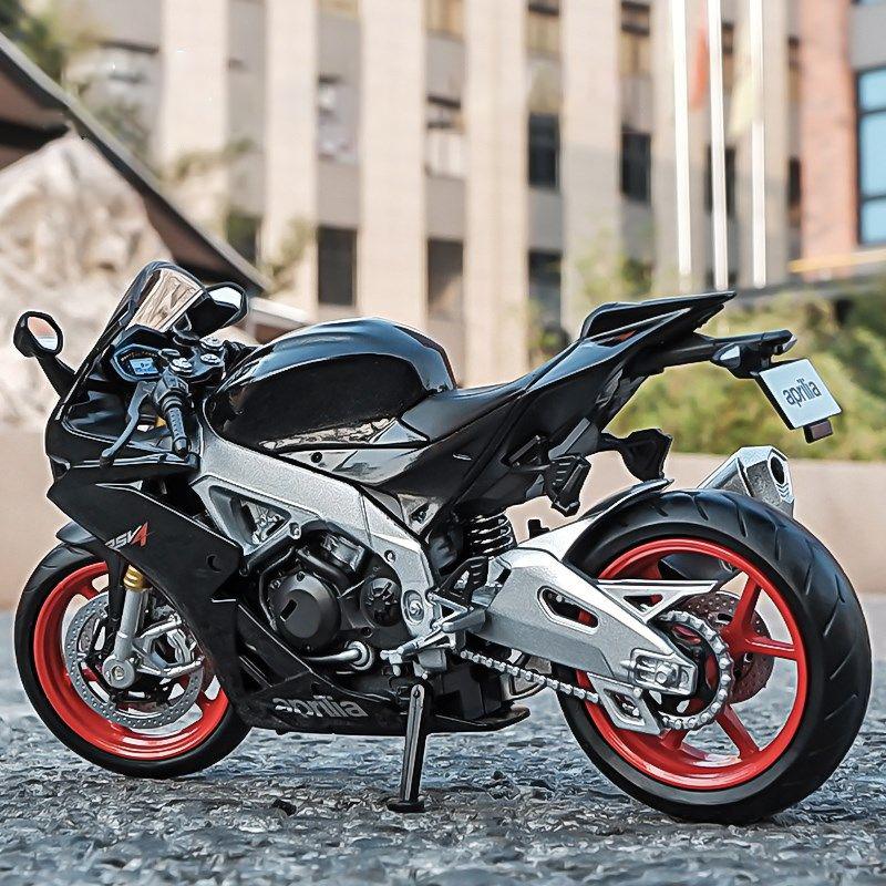 1/12 Aprilia RSV4 RR1000 Rennmotorräder Legierung Motorradmodell Stoßdämpfer Sammlerstück Spielzeugauto Kindergeschenk