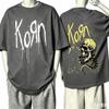 Korn Hot Band Vintage Tshirt Unisex Singer Cotton Unisex Tshirt New Tee Tshirt Unisexs Top 2026 Summer New Fashion Oversized Unisex