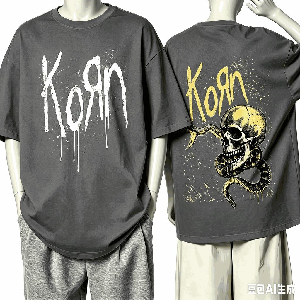 Korn Hot Band Vintage Tshirt Unisex Singer Cotton Unisex Tshirt New Tee Tshirt Unisexs Top 2026 Summer New Fashion Oversized Unisex