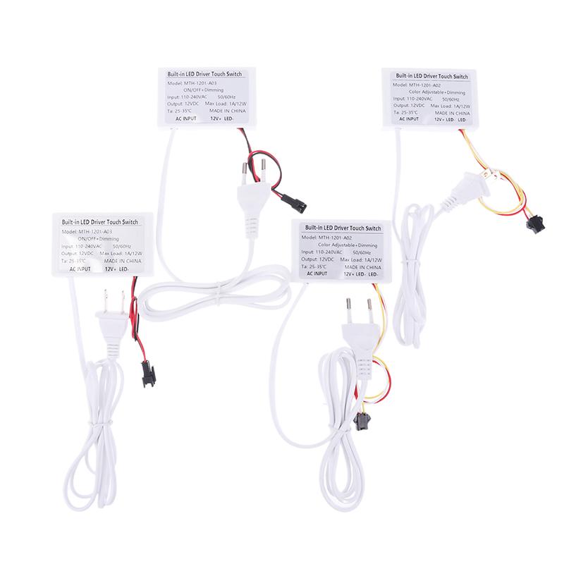 1Pc Eu Us Plug Touch Switch 12V 1A Bathroom Mirror Switch Touch Sensor For Led Light Mirror Headlight Capacitance Sensor Module