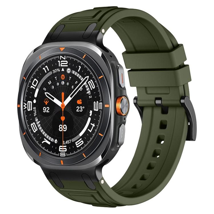 Triple-Layer Armour Silicone Watch Band For Galaxy Watch Ultra2 2026/2025 / Ultra1 2024, Adjustable Rugged Replacement Wrist Strap