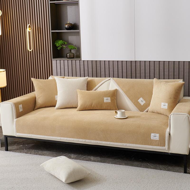Sofa Cushion New Four-season Universal Non-slip Simple High-end Polyester Fiber Straight Row Special Seat Cushion