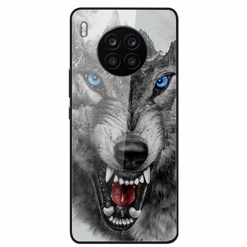 Tempered Glass Cases For Honor 50 Lite Covers Protective Fashion Hard Back Cover for Huawei Honor 50 Lite Phone Cases 50Lite Bag