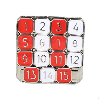 Metal Number Slide,Learning Games Sliding Tiles Pocket Travel Toy 15 Educational Party Favors