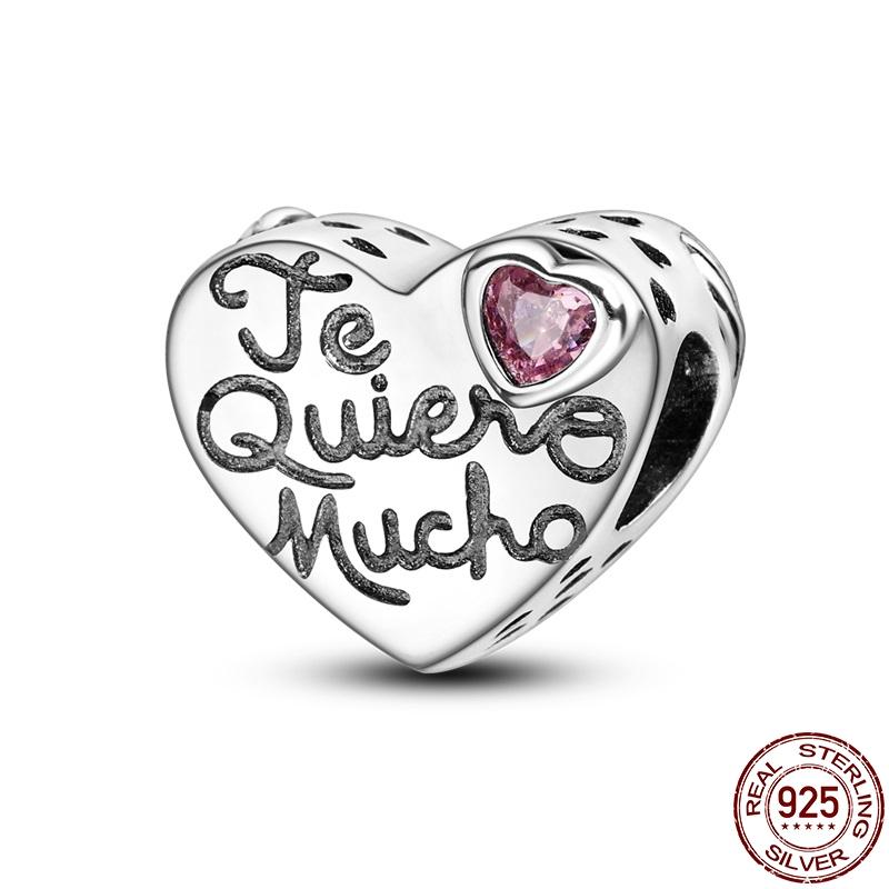 Copper Diy Beads Heart Shaped Tree Of Life Series Charm Fit Pan Original Bracelet For Women Jewelry Birthday Gift