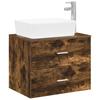 Bathroom Furniture Set Smoked Oak Engineered Wood