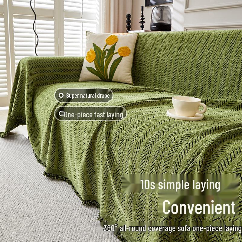 Modern Solid Color Sofa Cover: Universal, All-Season, Anti-Scratch Slipcover and Blanket