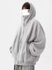 Men's Winter Hooded Cardigan - Trendy Casual Loose-Fit Pure Color Zipper Jacket