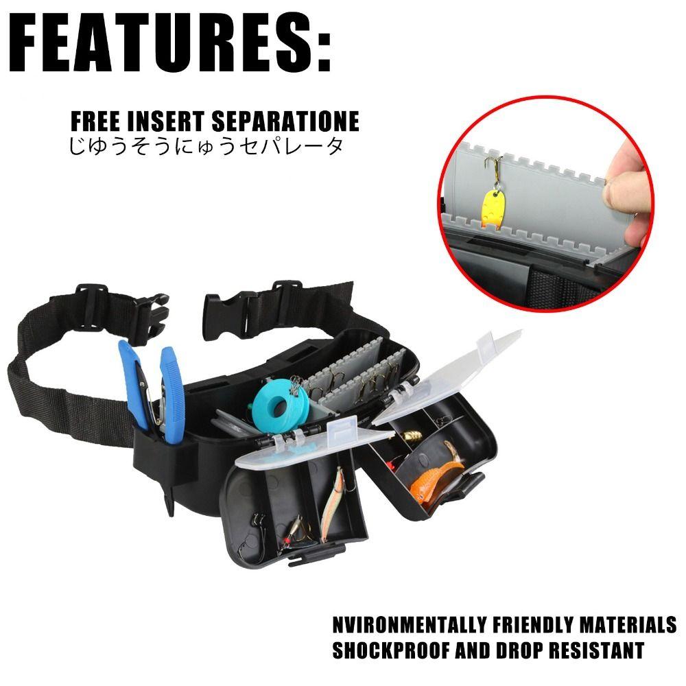 Lure Holder Fishing Tackle Box With Belt Fishing Belt Bag Waist Fishing Box Tool Storage