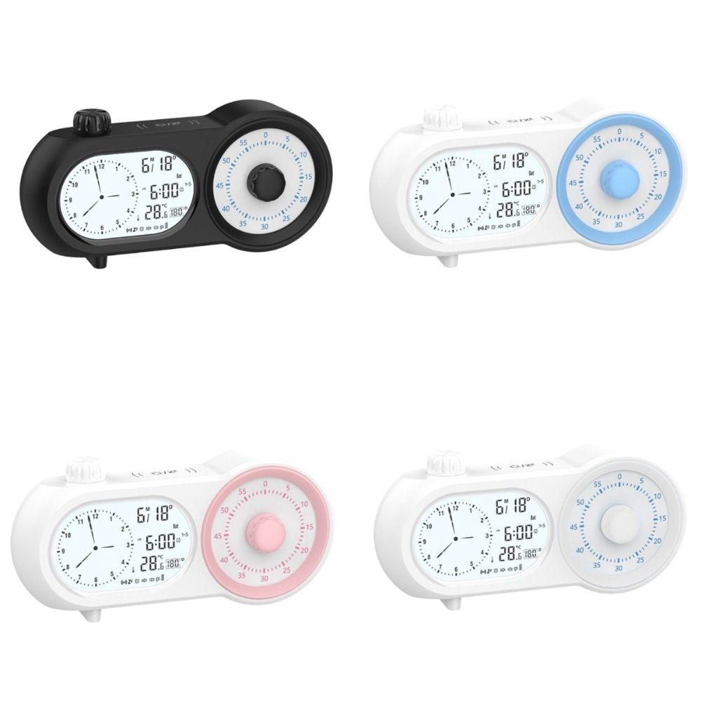 New Dual Screen Alarm Clock Multi Functional Visual Display Countdown Timer Table Clock Student Time Management