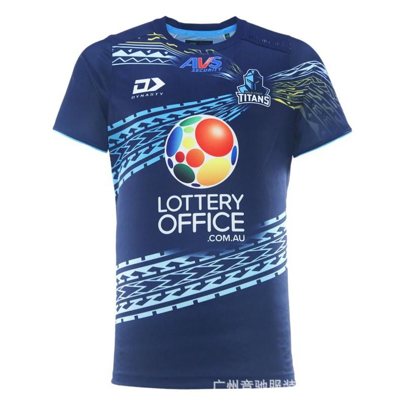 GC Titans 2026 NRL Rugby Training Jersey Mens Indigenous Edition Short Sleeve Performance Top