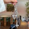 Miu-Style Minimalist Silver Heart Bag Charm Keychain