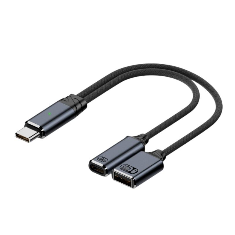 C To USB OTG and Charger Adapter Cable for Type C Devices with Audios Capability Compatible for Phone Tablets Computer