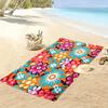 Floral Pattern with Bright Colors Beach Towel Quick-drying for Travel Outdoor Sports Jogging Beach and Swimming