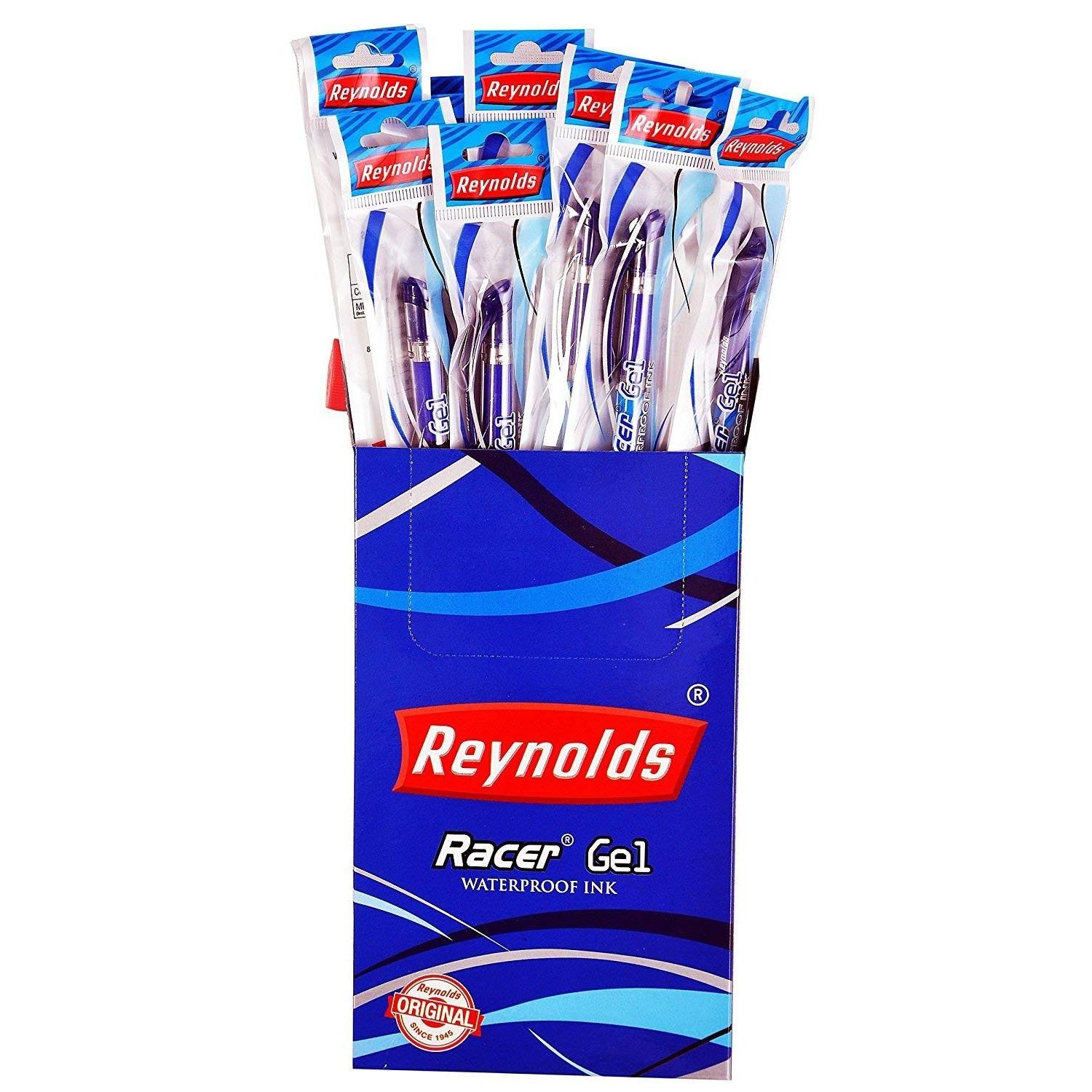 

@ Reynolds Racer Gel Pen Black Ink Pack of 10 Pen 140Gm Zr-8057-60%Off