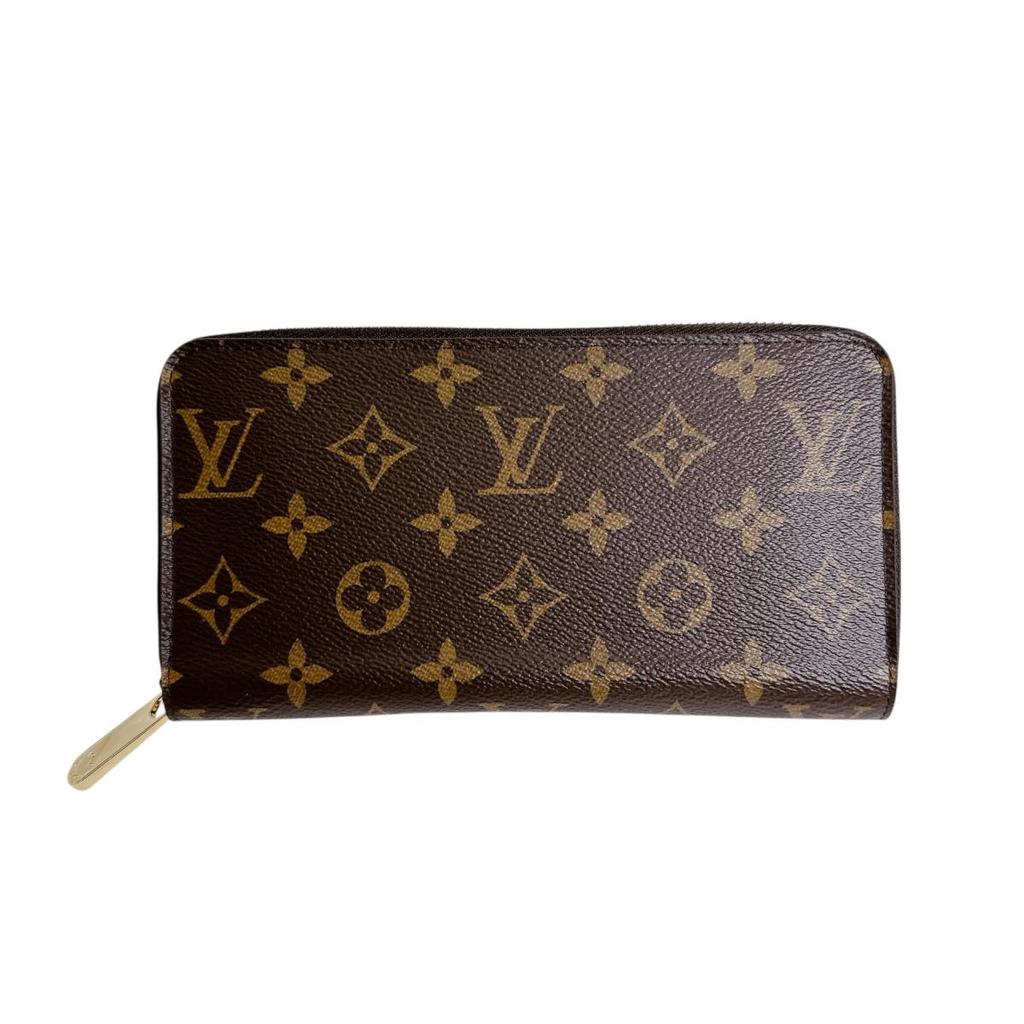 LOUIS VUITTON Monogram Zip Around Long Wallet purse Monogram canvas Brown M60017 Used