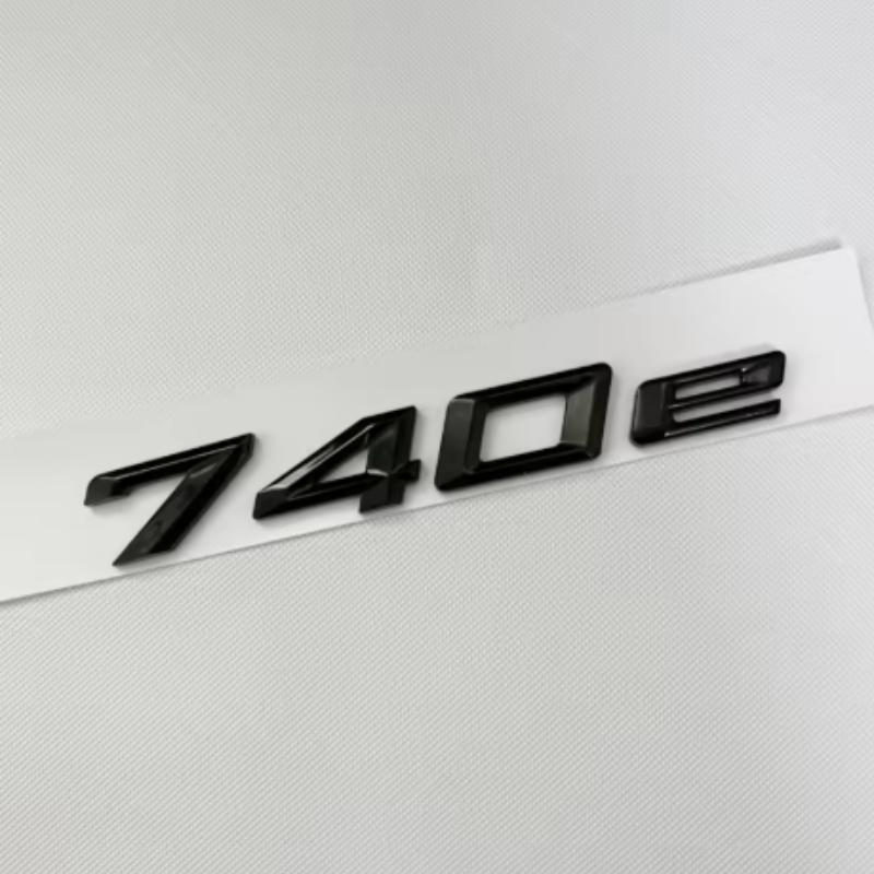 3D ABS Auto Kofferraum Wörter Buchstaben Logo Abzeichen Emblem Aufkleber für BMW 7er Serie 730e 740e 745e 750e 760e F01 F02 G11 G12 uw2