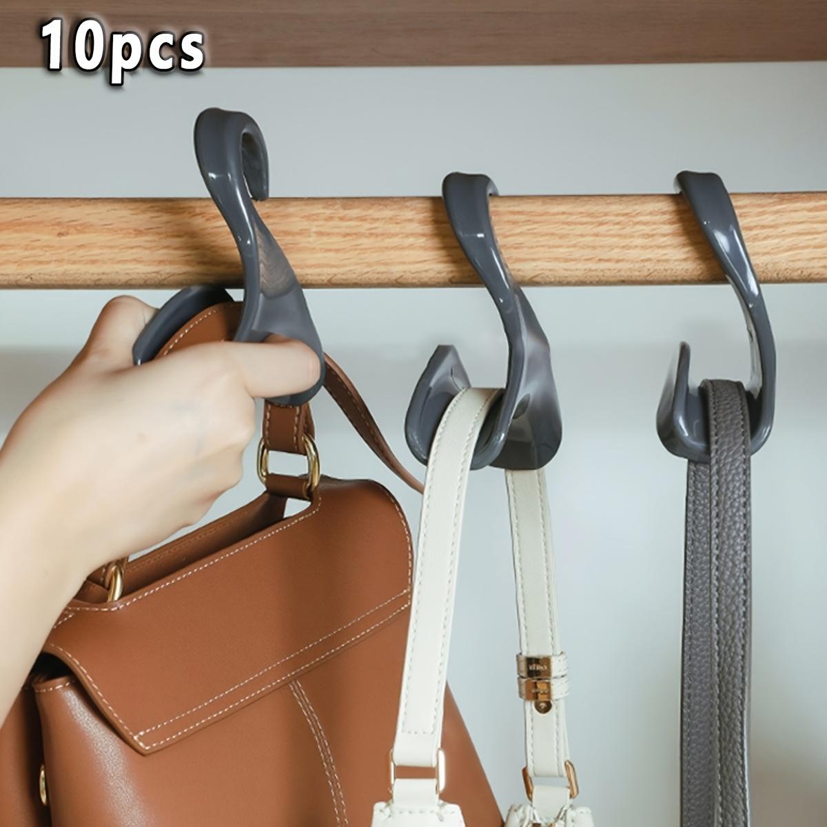 

10PCs Bag Hanger Wardrobe Schoolbag Hook Handbag Hat Silk Scarf Storage Rack Storage Arch Wardrobe Hanger