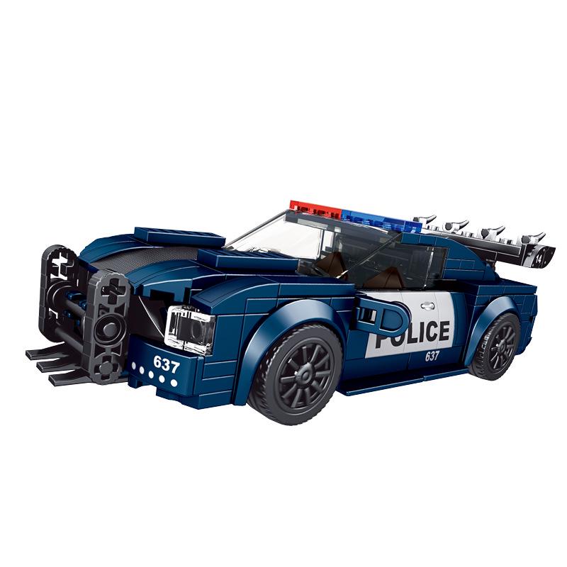 Модель полицейской машины Yuxing 27002: Игрушечный набор «Строительство блокпоста» для мальчиков