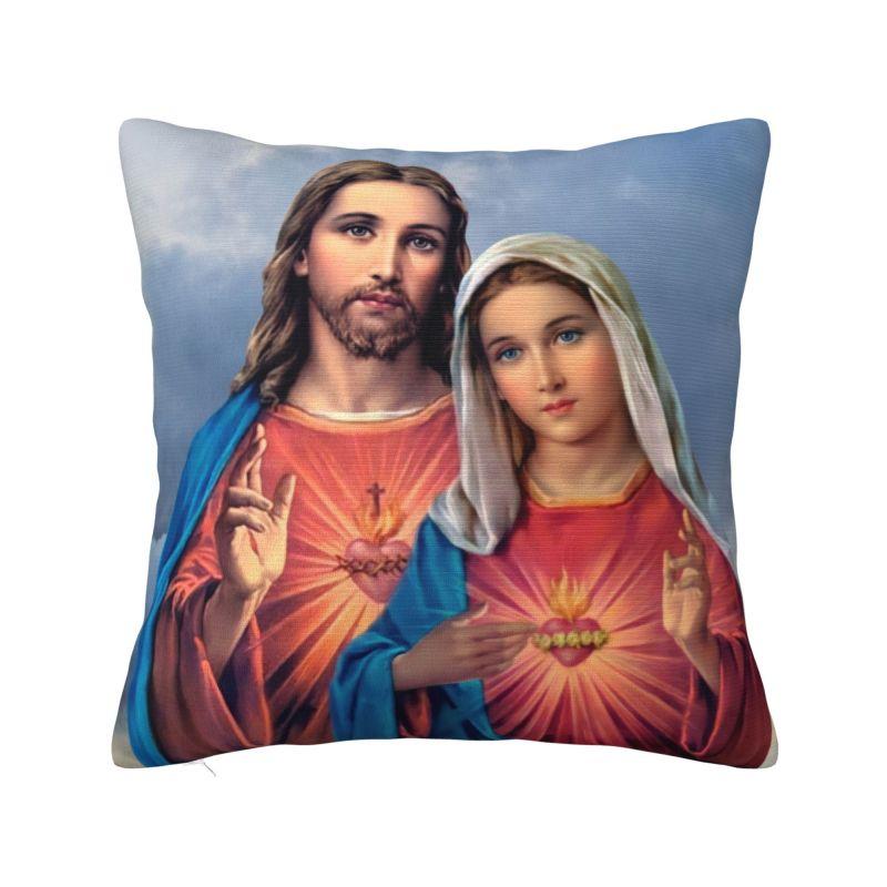 Our Lady Of Virgin Mary Mexico Pillow Covers Living Room Christian Jesus Saint Catholic Luxury Cushion Cover Velvet Pillowcase