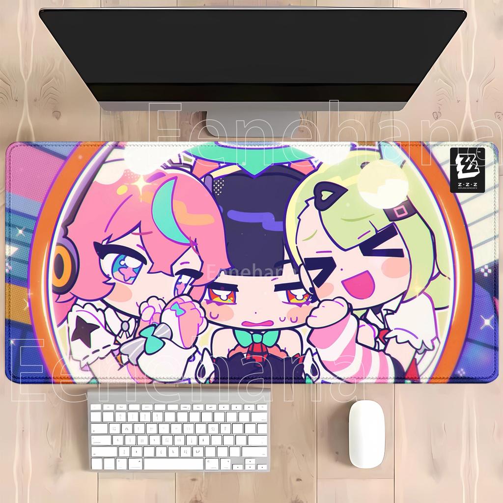 Larges Aod Sunna Aria Nangong Yu Mousepad Angels Of Delusion Anime Cute Girl Zenless Zone Zero Mouse Pad Zzz Keyboard Desk Mat