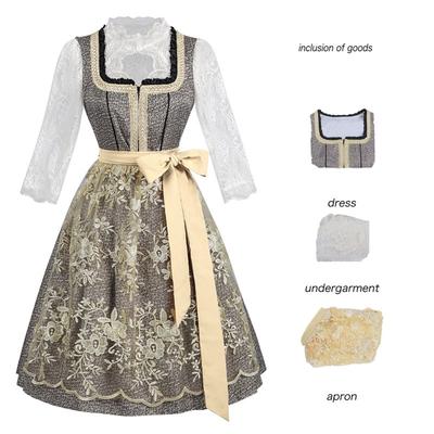 Women's Casual Beer Suit Short-sleeved Tie Dress Women's Suit Dress