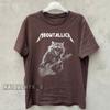 Meowtallic, Metallica Rock Katze spielt Gitarre Unisex Rostbraunes T-Shirt Größe S-5XL Unisex T-Shirt