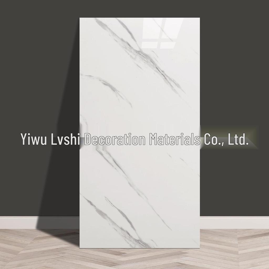 Self-Adhesive Marble Tile Wall Stickers, Aluminum Plastic Panels for Living Room Decoration