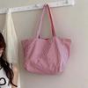 Double-sided Canvas Shoulder Bags Available Striped Letter Shoulder Bag  Student Life