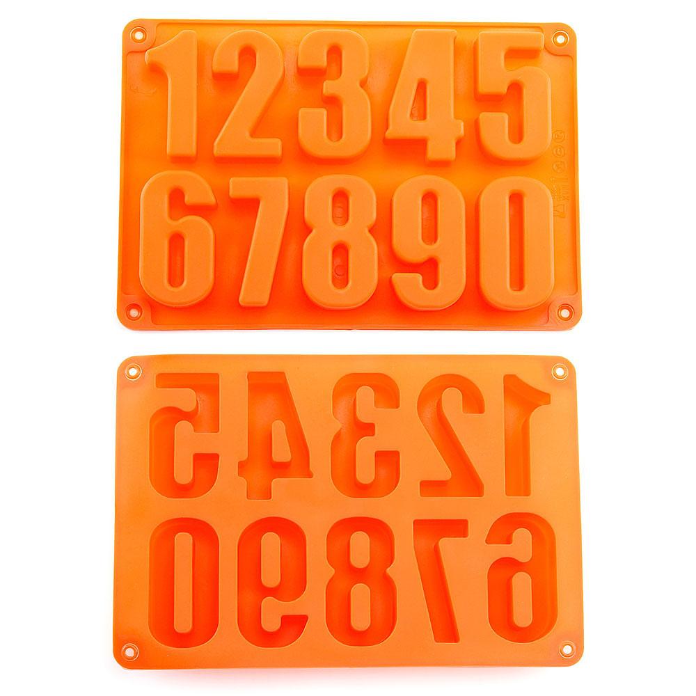 Silicone World Silicone Number Chocolate Mold DIY Cookie Candy Cake Mold Baking Pastry Mould Cake Decorate Kitchen Baking Tools
