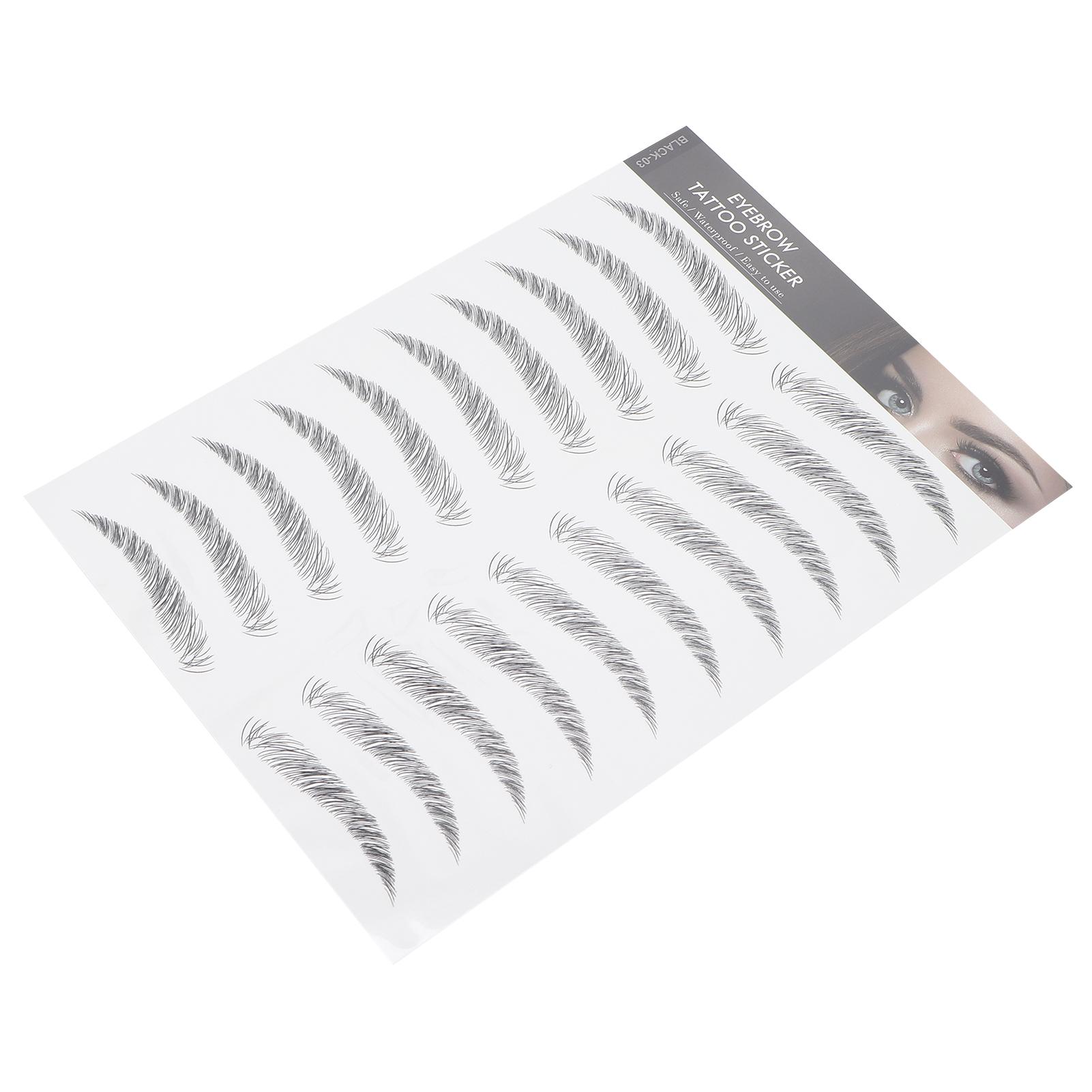 

Долговечные переводные наклейки для бровей, бытовые, портативные, женские, наклейка для татуировки бровей, ЧЕРНЫЙ-03