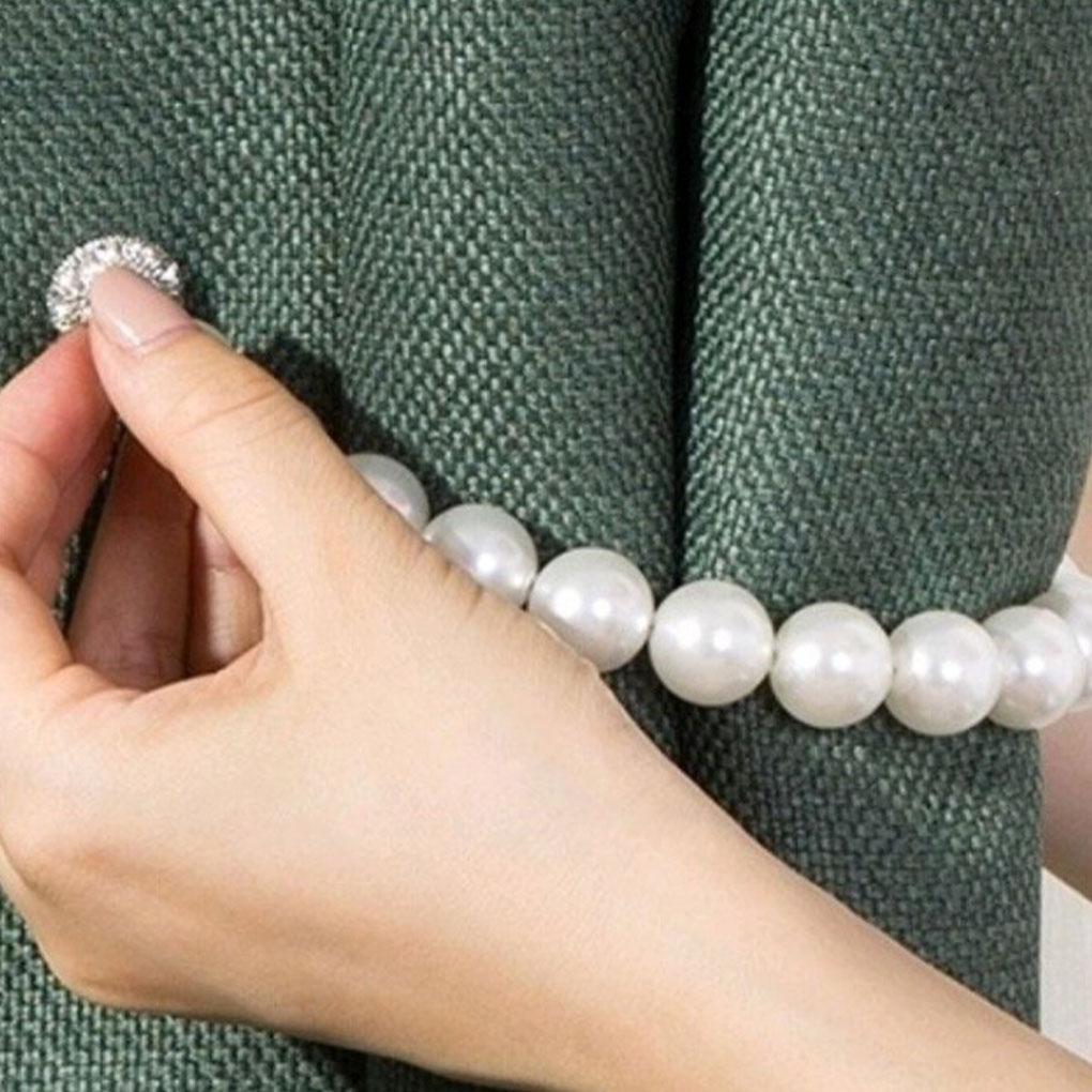 Attache Rideau Clip Crochets Suspendus Perle Mode Chambre Salon Mur Draperie Élégantes Embrasses Retenue