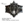 Retro Church Band Vintage Gothic Ring for Men, Hollow Engraved Architecture Statement Metal Finger Band, Dark Style Punk Jewelry Daily Wear Parties