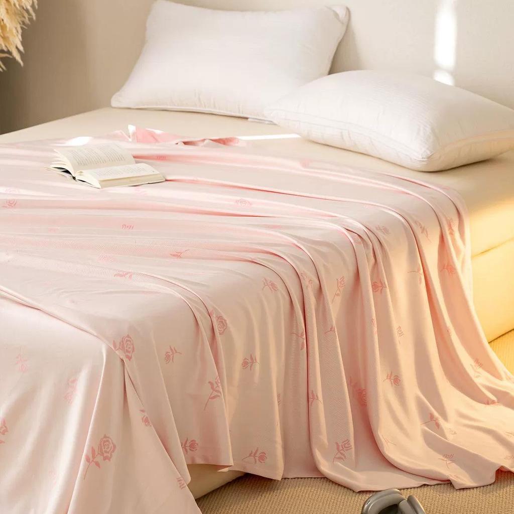 Bamboo Ice Silk Cooling Blanket for Office and Summer
