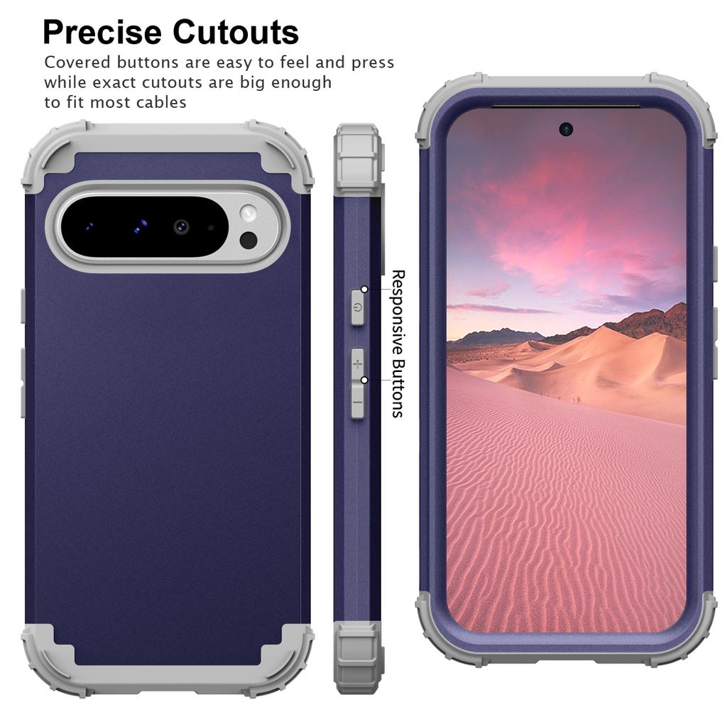 L-Style For Google Pixel 9 Pro XL Case Shockproof PC + TPU Phone Back Cover