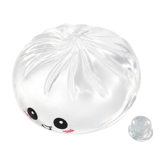 Bun Shape Stress Toys DIY Dumpling Squeeze Toy Skin, Fillable Empty Ball Skin with Soft Balls Stopper, Anxiety Relief Simulated Making Supplies Focus