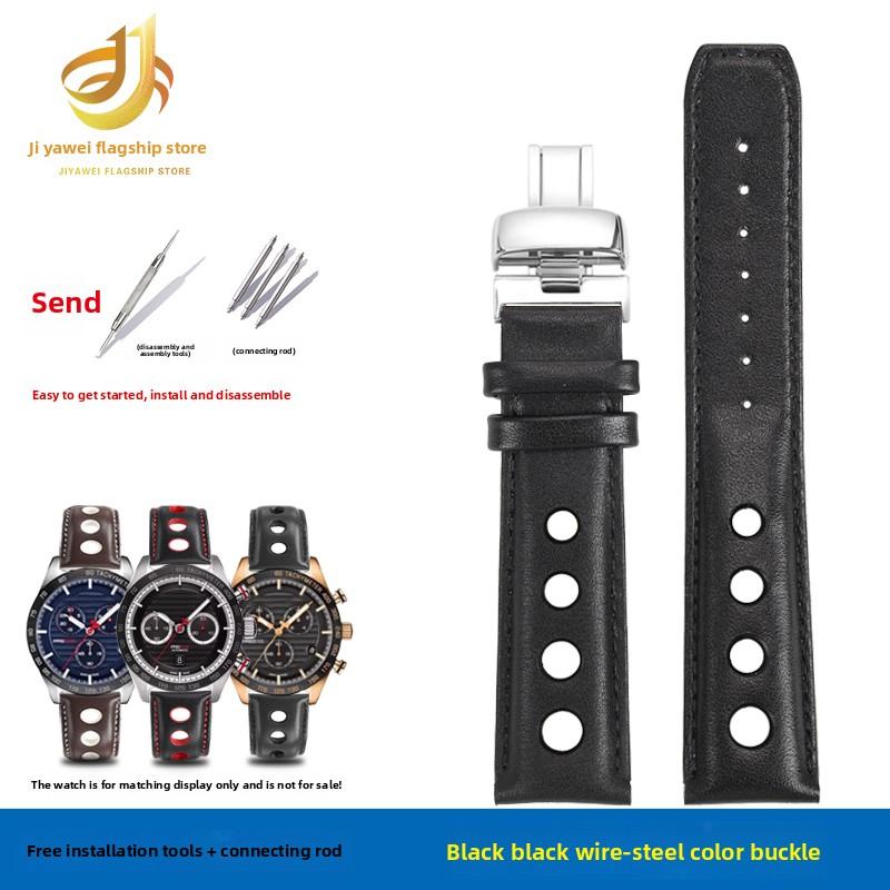 For Tissot 1853 Racing Sports PRS516 T91 T044 T100417/T044430 Watch Strap Genuine Leather Cowhide Watchband Men 20mm Bracelet