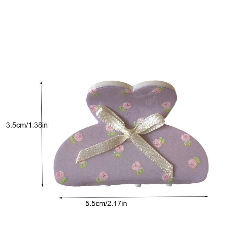Sweet Bow Flower Hair Claw Women Girl Hair Accessories Bowknot Ribbon Y2k Shark Clip Hair Crab Clip