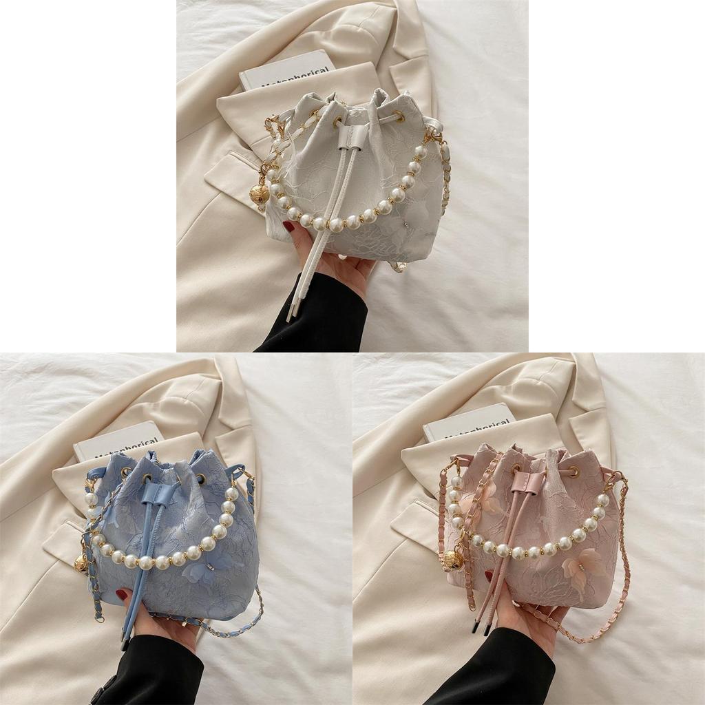 Minimalist Casual Water Bucket Bag With Drawstring Closure For Spring Street Fashion